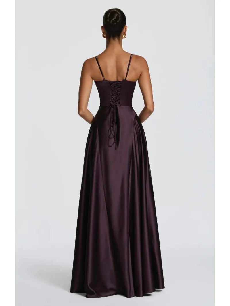 2026 fashion new ins with ladies' style dress thin sling low-cut V-neck slim backless sexy solid color high simple elegant dress