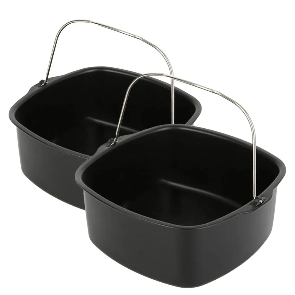 Air Fryer Non-stick Cake Baking Tray Basket for Philips Baking Dish Pan Air Fryer Kitchen Airfryer Accessories Baking Basket