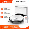 ILIFE A30 PRO 5000Pa Suction, Robot Vacuum and Mop Combo, Self Emptying, 60-Day Capacity, App/Remote, 180-Minute Running Time