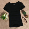 MRMT 2026 Women's T Shirt Casual Women Short Sleeved Slim Solid Color Simple Pure Tees Womens T-Shirt For Female Women T shirts