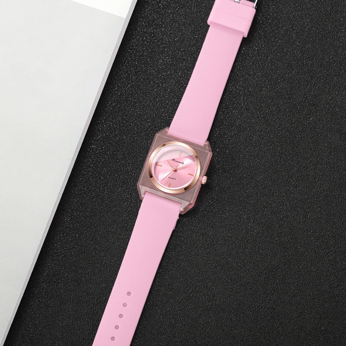 Fashion Rectangle Dial Women Watches Simple Silicone Band Ladies Quartz Watch Wristwatch Reloj Mujer Girls Clock (Without Box)