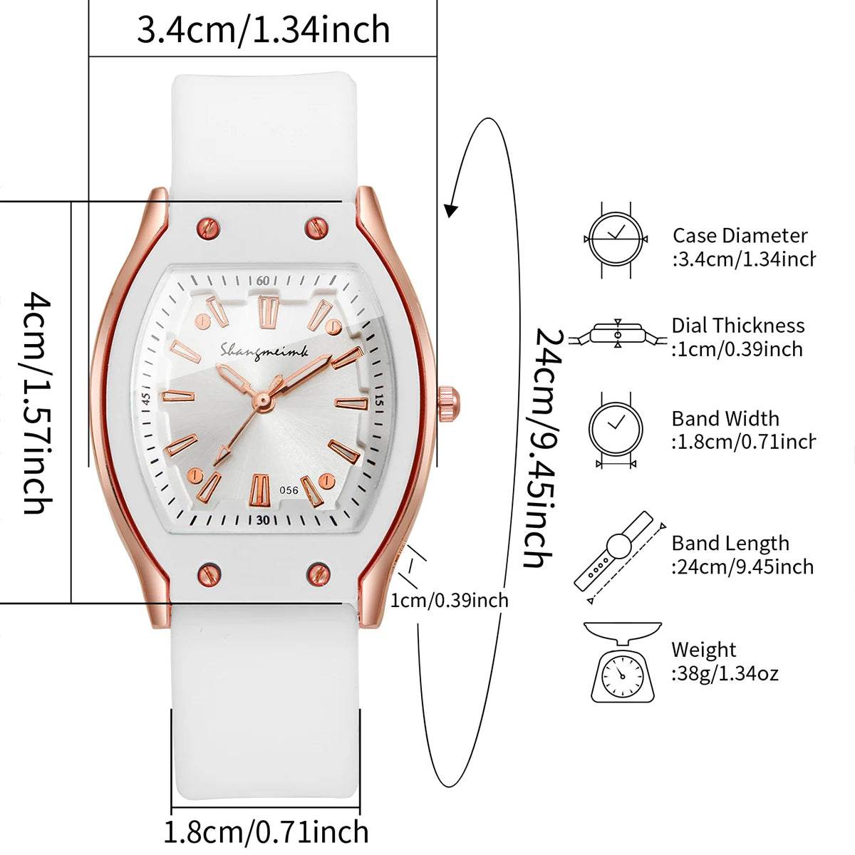Fashion Silicone Strap Women Watches Simple Dial Ladies Quartz Wristwatch Reloj Mujer Girls Clock Gift(Without Box)