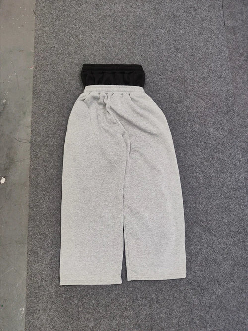 2025 summer new  women Y2K double waist embroidered street couple personalized printed patterns trendy street pants