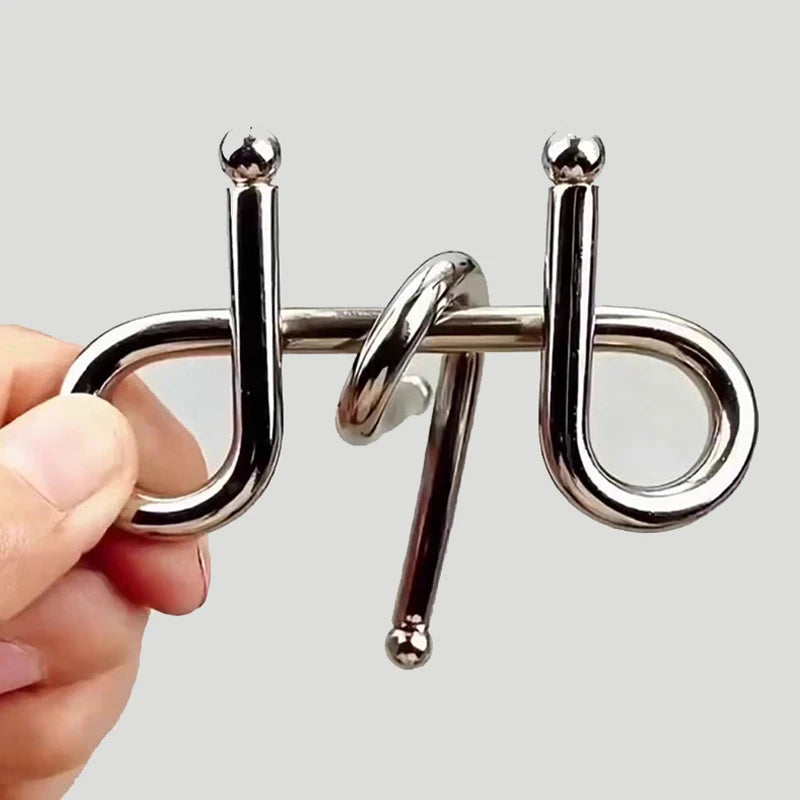 Classic IQ Magic Metal Wire Puzzle Thicker 60MM Disentanglement Brain Teasers for Adults Kids Challenging Logic Educational Toys