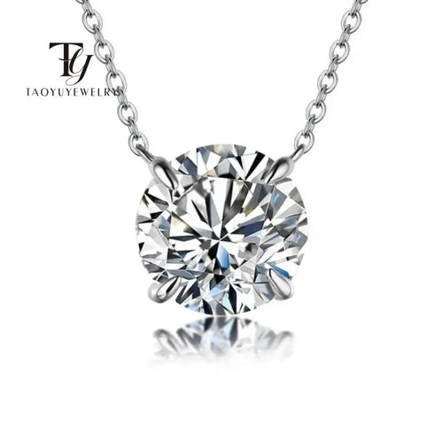 0.5–5CT Moissanite Pendant Necklace in 925 Sterling Silver - view 1