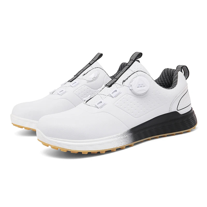 2025 New Men's Waterproof Golf Shoes, Women's Anti-slip Golf Shoes, Outdoor Comfortable Walking Shoes, Rotating LACES