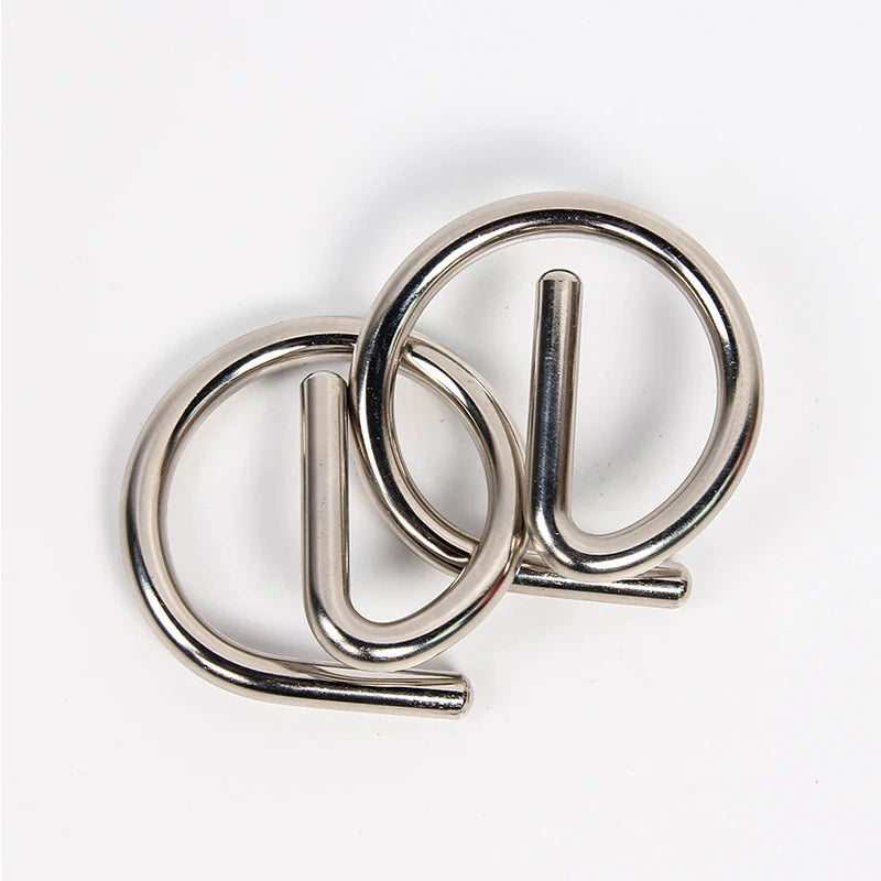 Classic IQ Magic Metal Wire Puzzle Thicker 60MM Disentanglement Brain Teasers for Adults Kids Challenging Logic Educational Toys