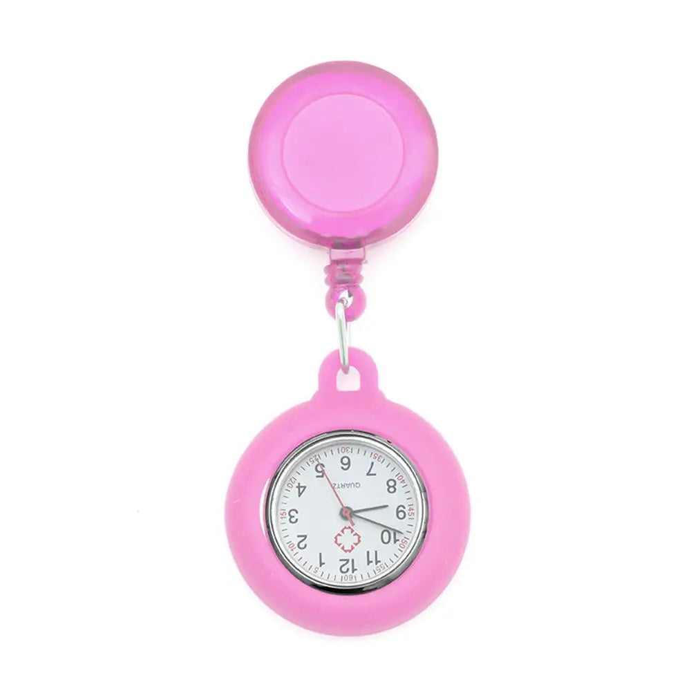 1PC New Retractable Nurse Watch Clip-on Fob Watch Doctor Medical Hanging Brooch Pin Quartz Clock Doctor Nurse Gifts
