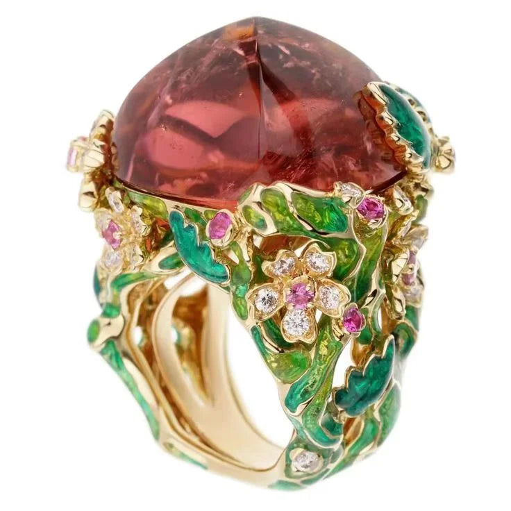 New jewelry, exquisite decoration, fashionable butterfly pattern women's ring