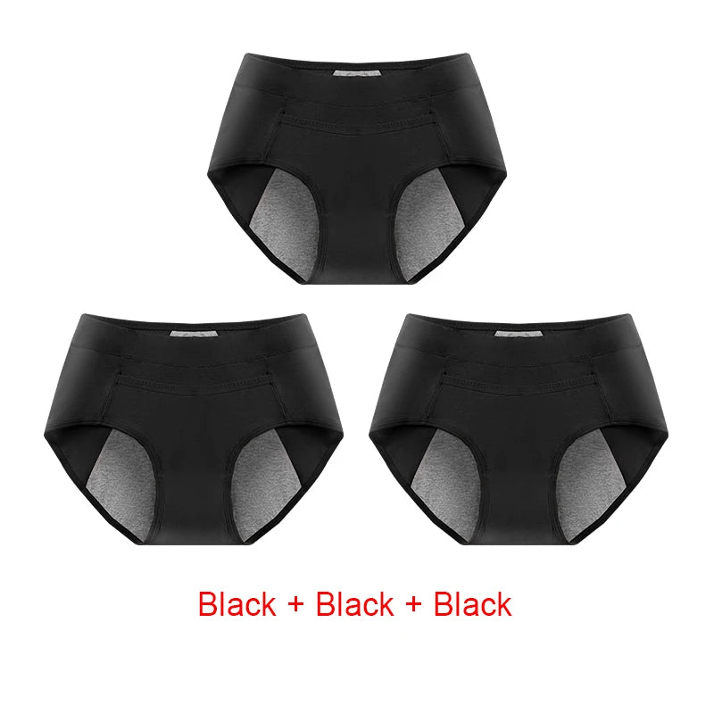 Women's Panties UnderwearLeakproofBreathable Briefs MenstrualPants PlusSizeWaterproof Mid Waist Organic Cotton Protective Briefs