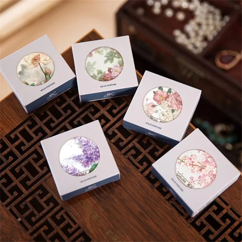 Solid Perfume Portable Solid Balm Long Lasting Fragrances Floral Solid Perfume Jasmine Rose for Romantic Souls For Dating Ladies