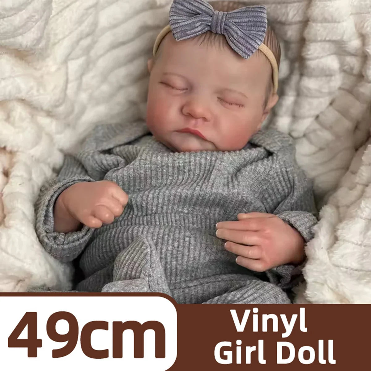 JOYORA Finished Rebirth Doll Fashionable Baby Doll High-Quality Art Collection Doll 3D Skin Handmade Doll Christmas Gift Toy