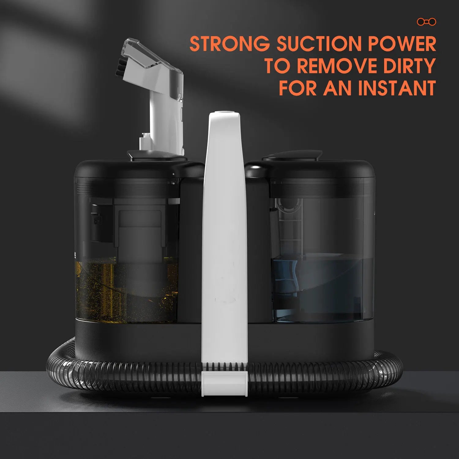 600W Wired Carpet Cleaner Sofa Cleaner Deep Clean High Power Household Spray Suction Cleaning Machine for Floor Pets Living Room