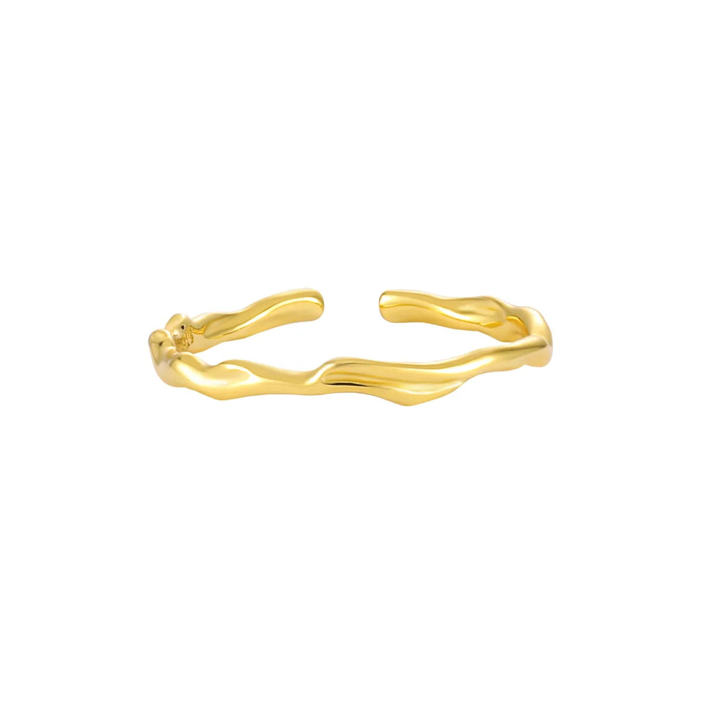 F.I.N.S Stackable Irregular S925 Sterling Silver Thin Circle Open Rings Adjustable Simple Index Mid Finger Punk Fine Jewelry