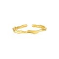 F.I.N.S Stackable Irregular S925 Sterling Silver Thin Circle Open Rings Adjustable Simple Index Mid Finger Punk Fine Jewelry