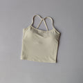 Seamless Nude Sports Bra Scrunch Push-up High Support Adjustable Thin Shoulder Strap Yoga Tank Top Women's Fitness Underwear Top