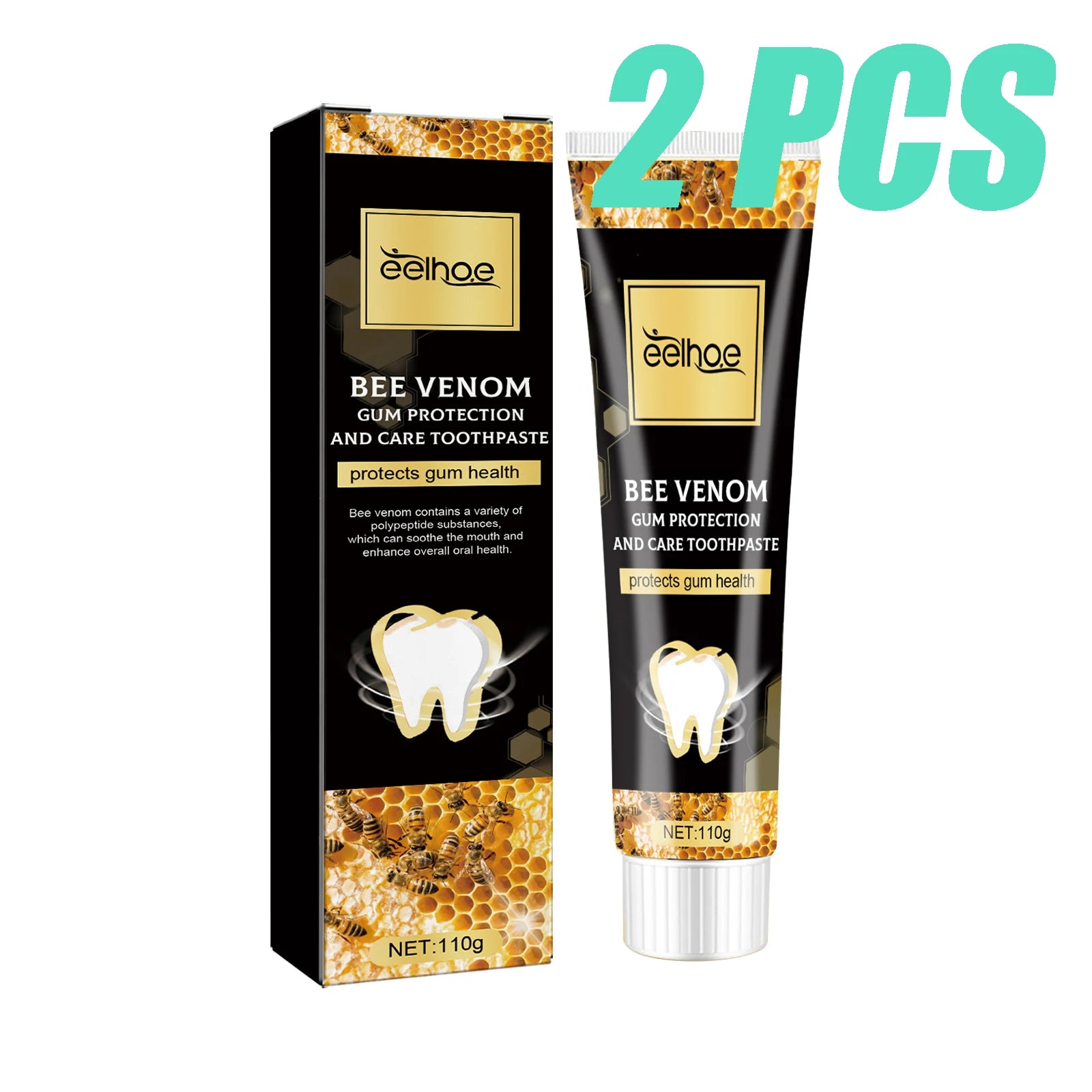 Bee Venom Gum Care Toothpaste Effectively Removes Yellow Teeth and Plaque Long-lasting Fresh Breath Gentle Oral Care Toothpaste