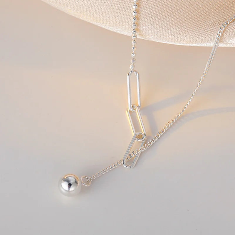 925 Sterling Silver Woman Necklace Simple Charm Personality Clavicle Chain Choker Birthday Gift for Friends Exquisite Jewelry