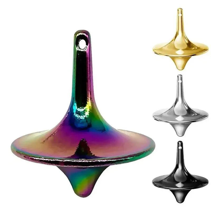 Hot Movie Totem Metal Gyro Silver Hand Spinning Top Fingertip Cyclone Gyroscope Antistress Fidget Toys for Kids Gifts