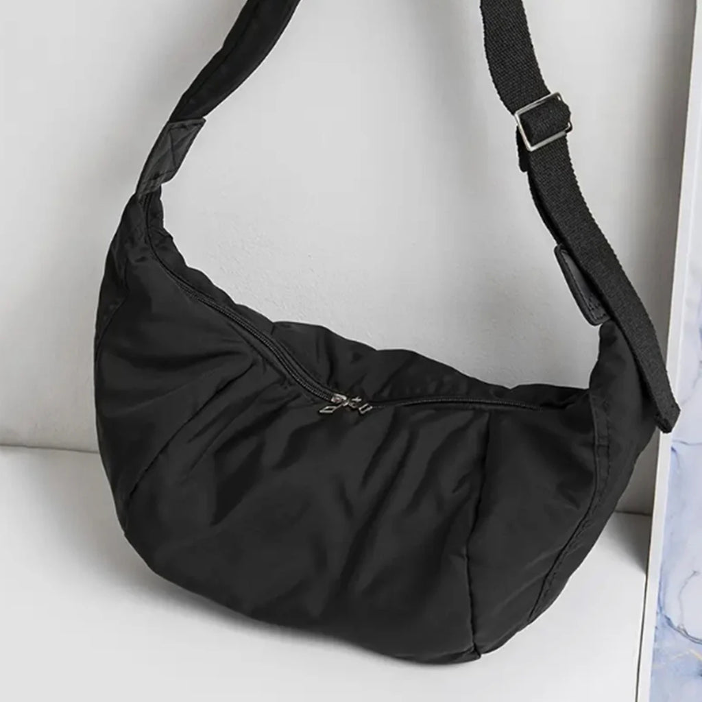 Fashion canvas down crossbody bag winter new large capacity dumpling bag down cotton casual simple shoulder bag 1