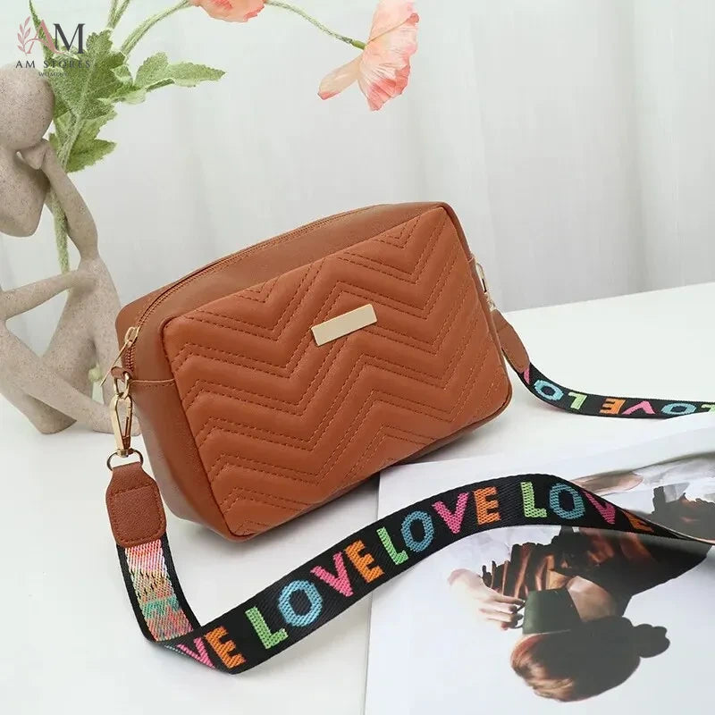 Rilibegan Embroidered PU Leather Camera Shoulder Bag - view 9