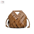 Women's Leather Woven Crossbody Bag - view 9