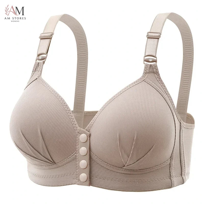 Women's Plus-Size Wireless Breathable Front-Closure Seamless Bra - view 9