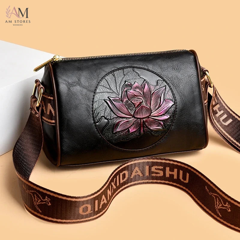 Women's Leather Crossbody Bag - view 1