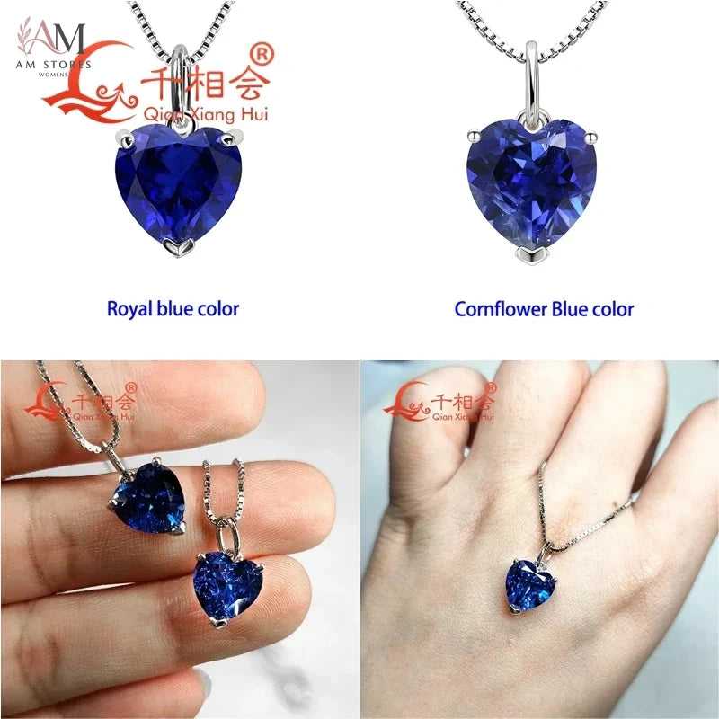 3.6ct Heart-Shaped Lab-Grown Gemstone Pendant Necklace - view 6