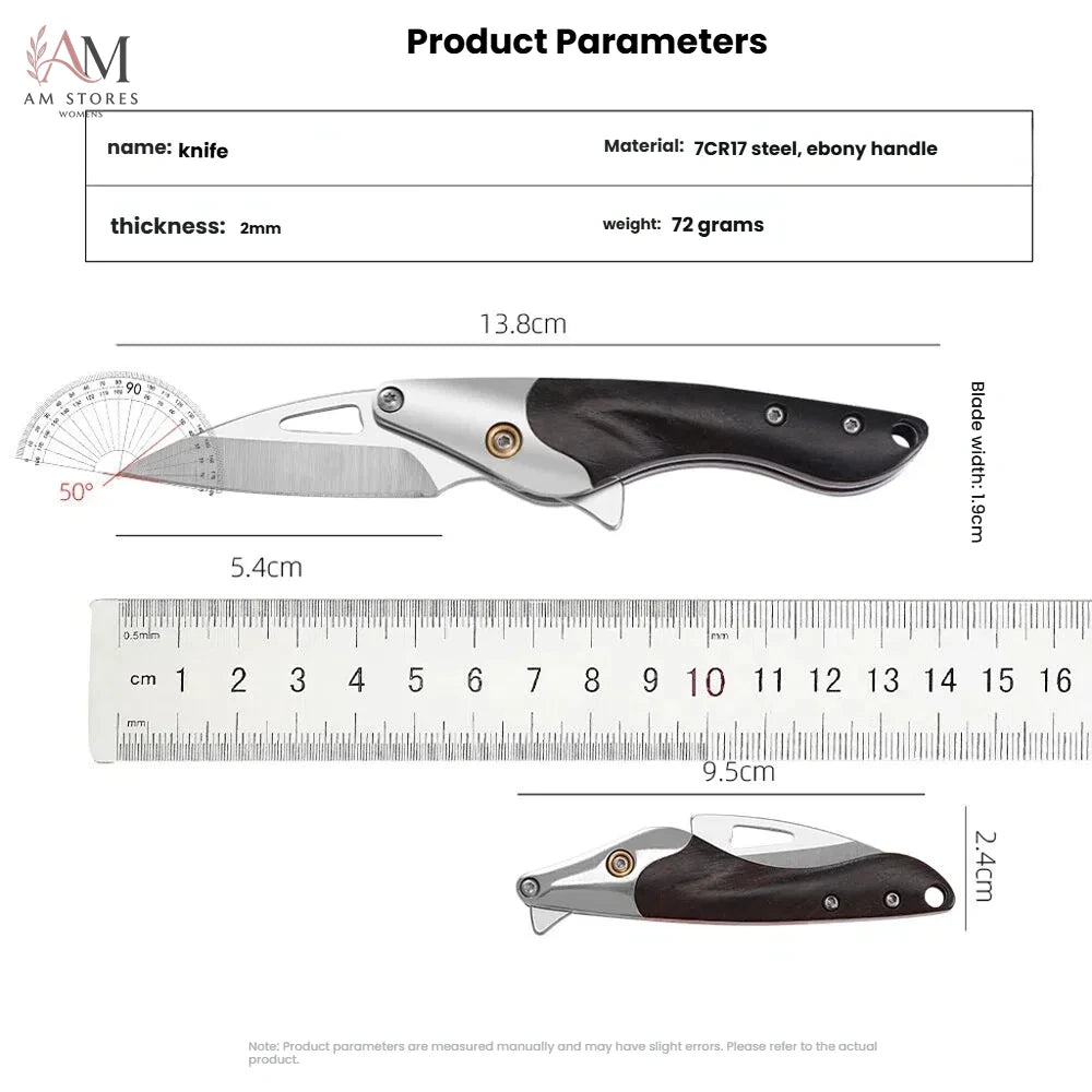 Black Walnut Handle Folding Fruit Knife - view 6