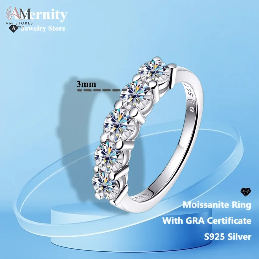 Moissanite Engagement Wedding Unisex Ring - view 1