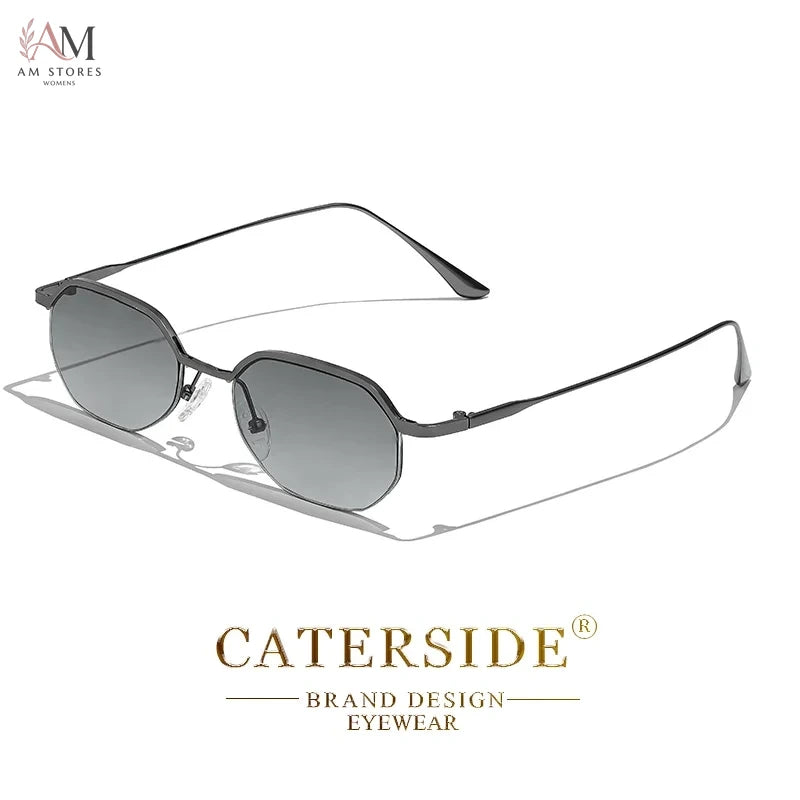 Caterside Unisex Vintage Polygon Small-Frame Sunglasses - view 10