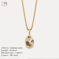 EManco Stainless Steel Cubic Zirconia Pendant Necklace - view 7