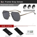 CLLOIO Unisex Square Polarized Photochromic Aluminum Sunglasses UV400 - view 7