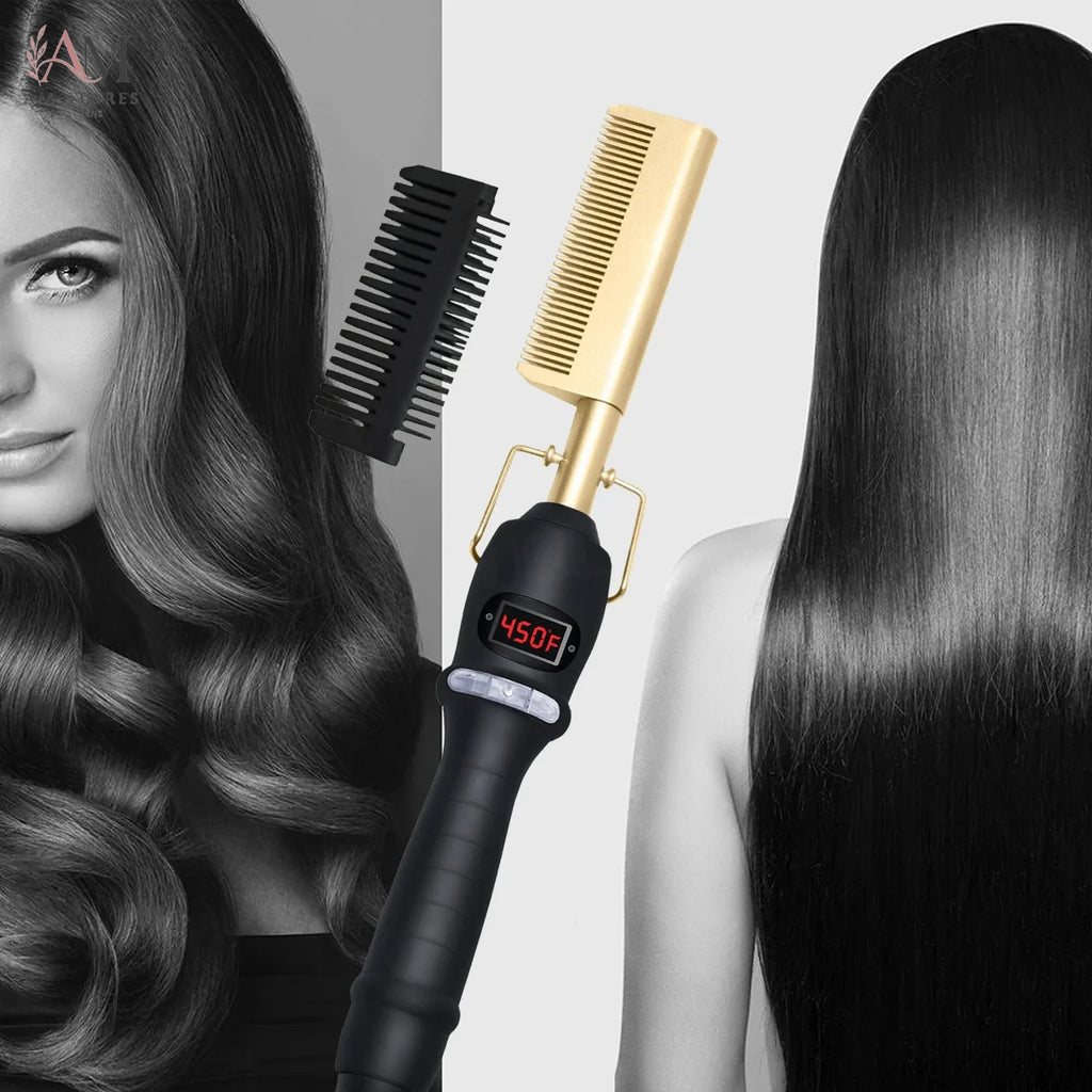 Anti-Scald Portable Electric Hot Comb - view 1