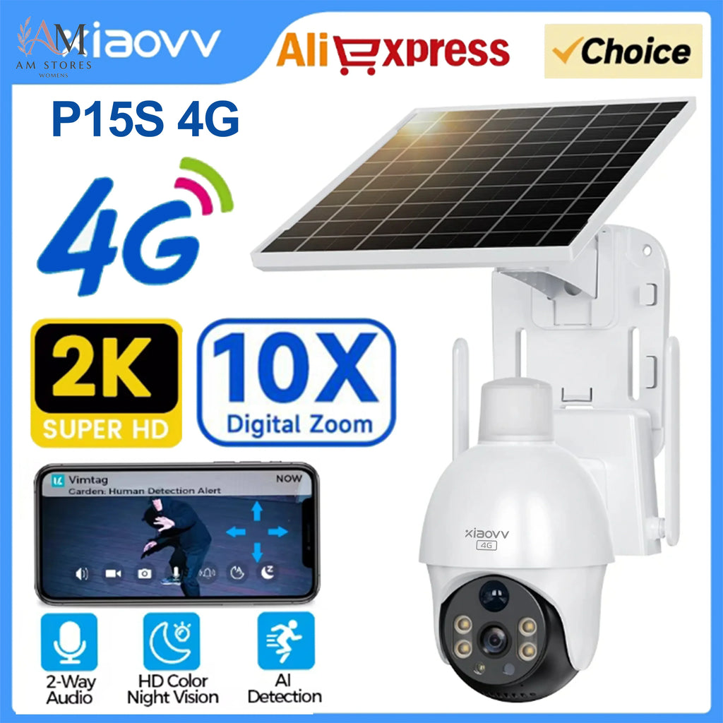XIAOVV 4G 6MP Solar PTZ Security Camera - view 1