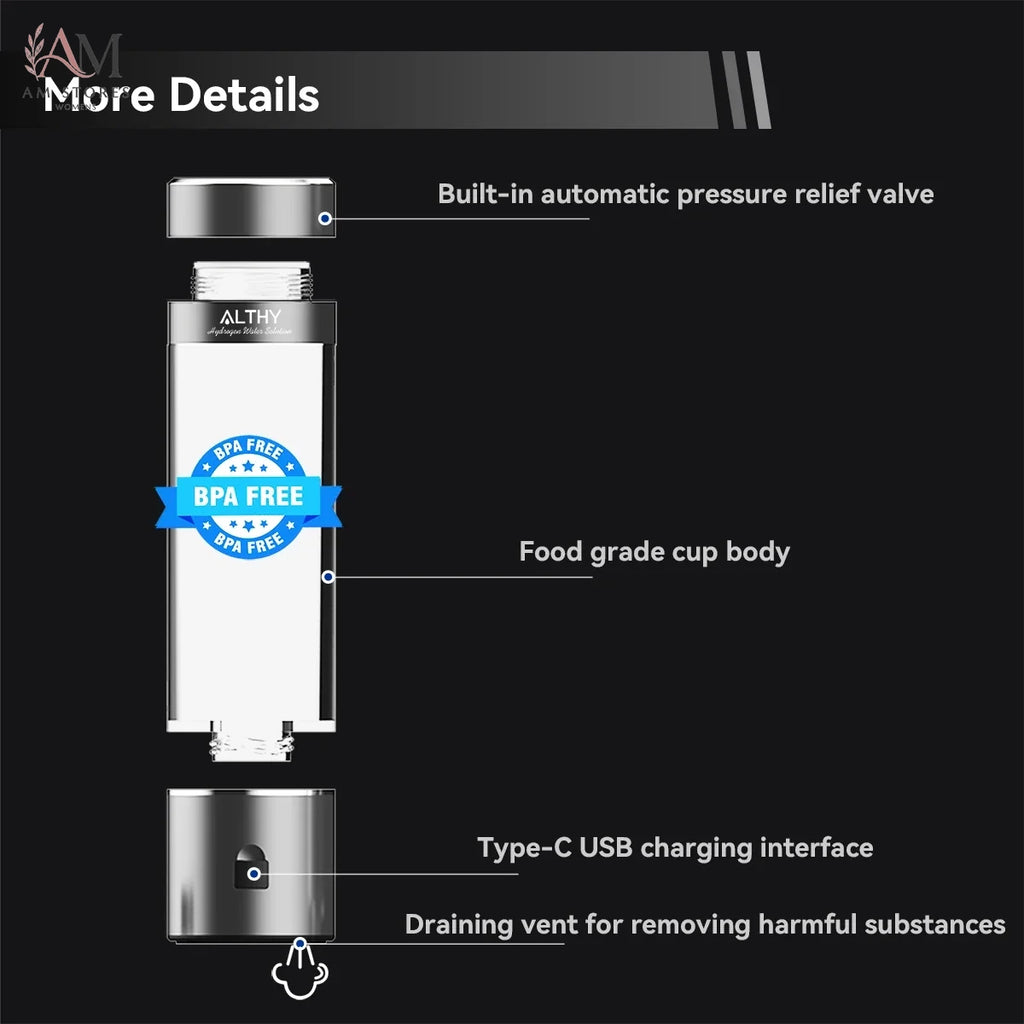 Hydrogen Water Generator Bottle with Digital Display - Image 4