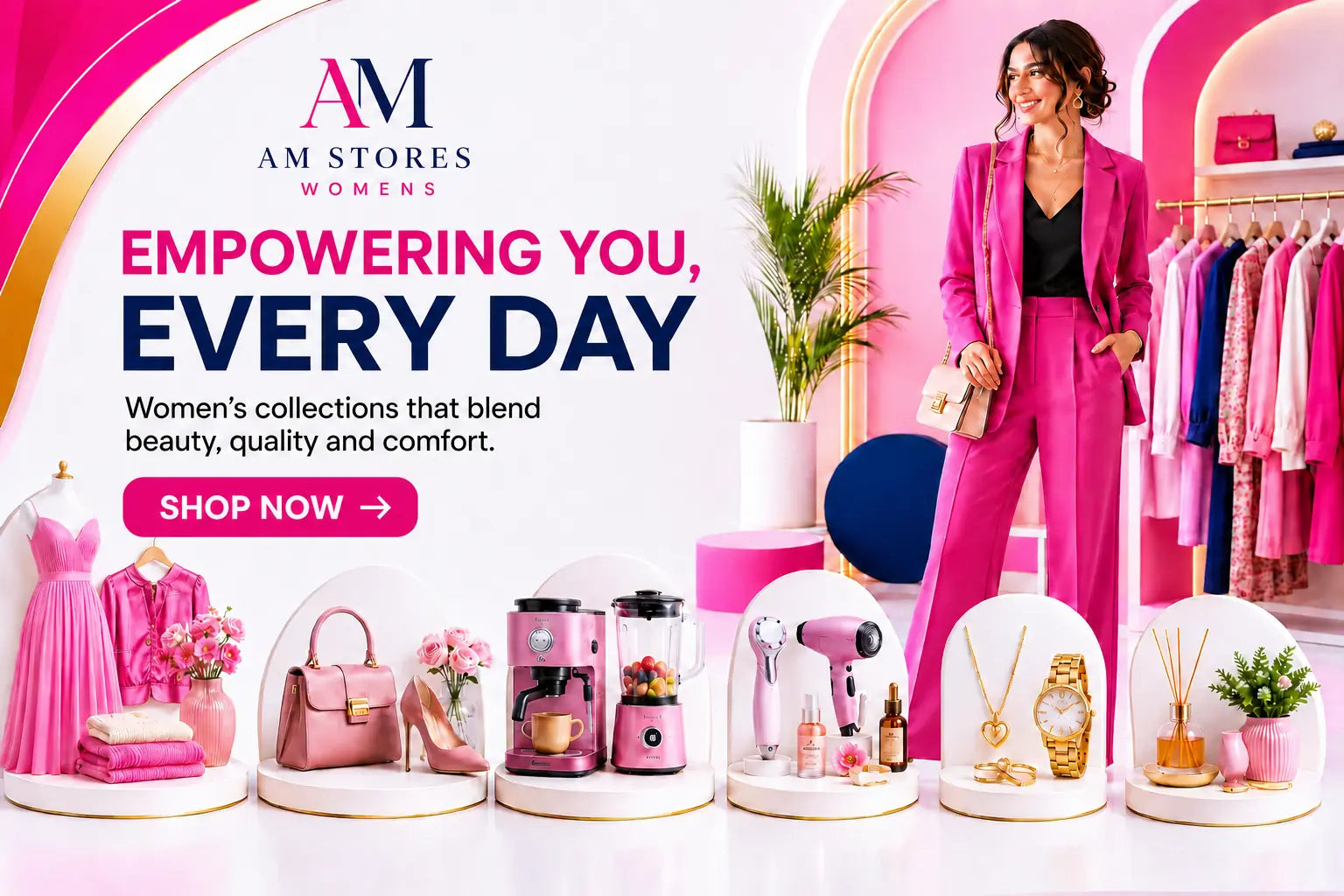 AM Stores women's fashion, beauty and home essentials