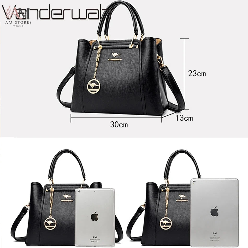 Women's Leather Large-Capacity Crossbody Bag - view 5