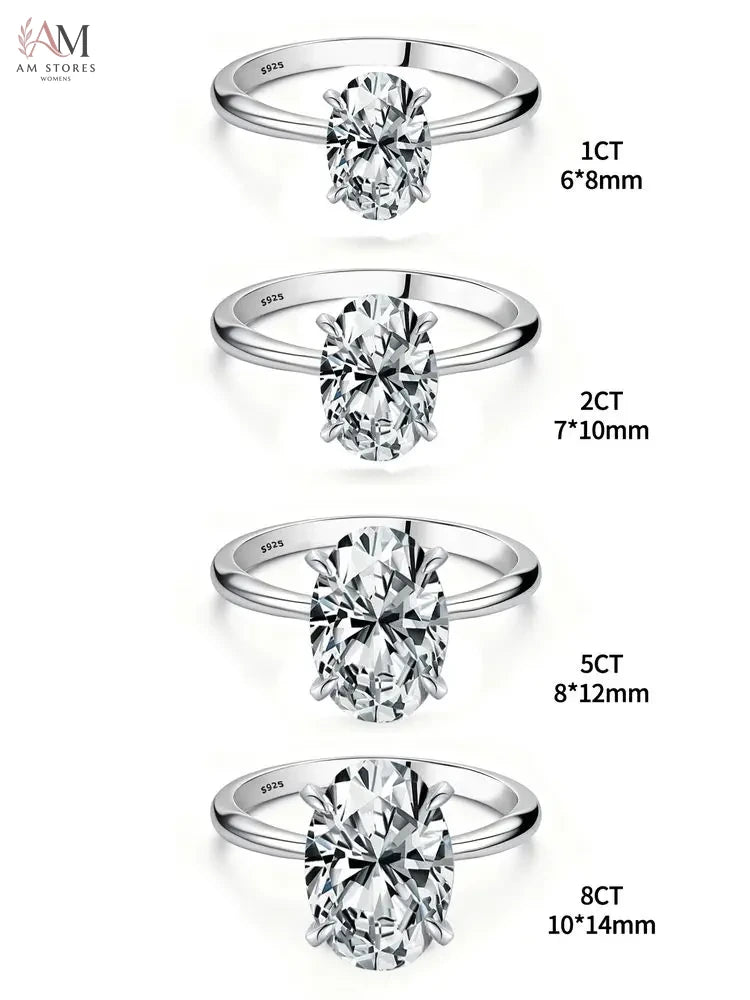 925 Sterling Silver Cubic Zirconia Engagement Wedding Women's Ring - view 6