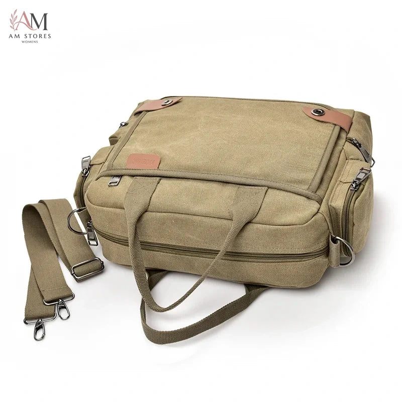 Men's Canvas Travel Crossbody Messenger Bag - view 3