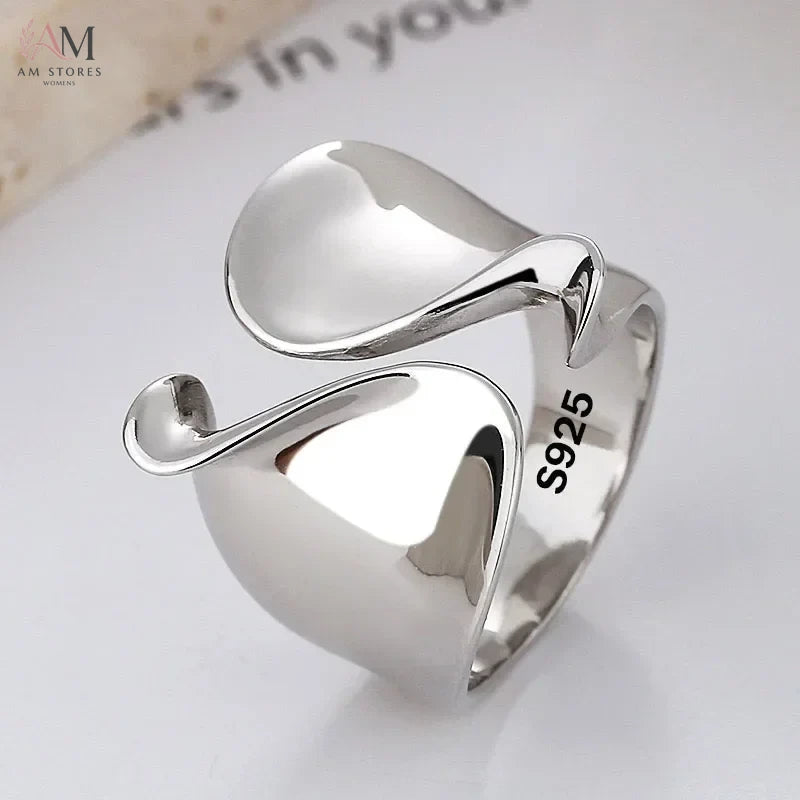 925 Sterling Silver Open Couple Women's Ring - view 1