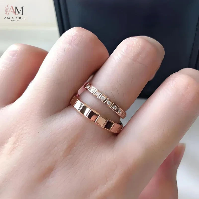 925 Sterling Silver Cubic Zirconia Couple Unisex Ring - view 3