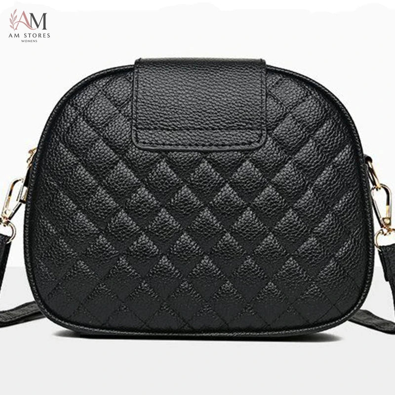 Women's Leather Quilted Multi-Compartment Crossbody Bag - view 2