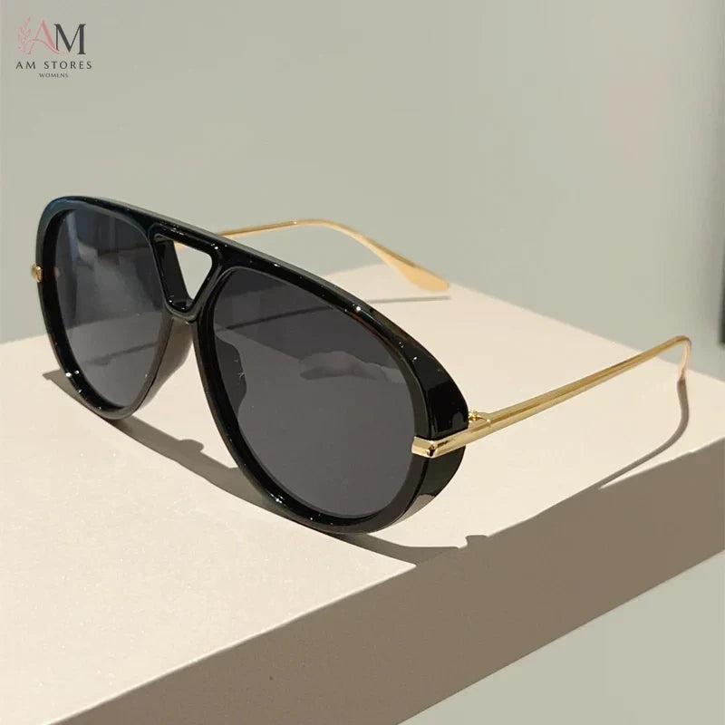 KAMMPT Women's Vintage Oversized Aviator Sunglasses - view 8