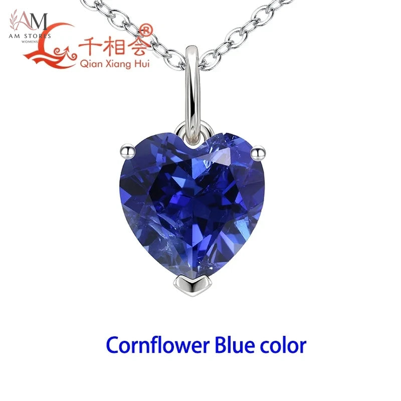 3.6ct Heart-Shaped Lab-Grown Gemstone Pendant Necklace - view 13