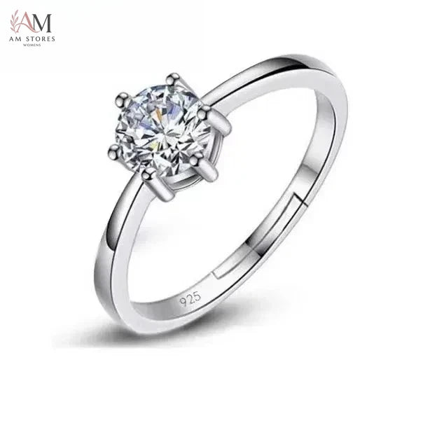 Fine Crystal Engagement Wedding Unisex Ring - view 2