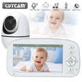 Baby Monitor with Camera and Night Vision, 5''Display with 5000mAh Battery,Pan-Tilt-Zoom Video Baby Monitor,2-Way Talk Lullabies
