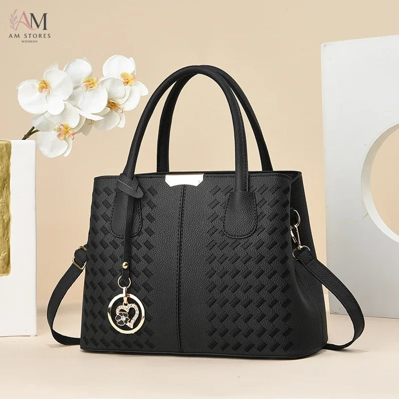 Women's Leather Shoulder Handbag - view 13