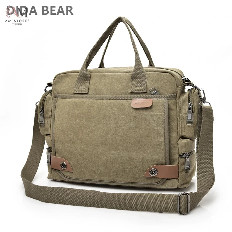 Men's Canvas Travel Crossbody Messenger Bag - view 1